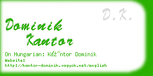 dominik kantor business card